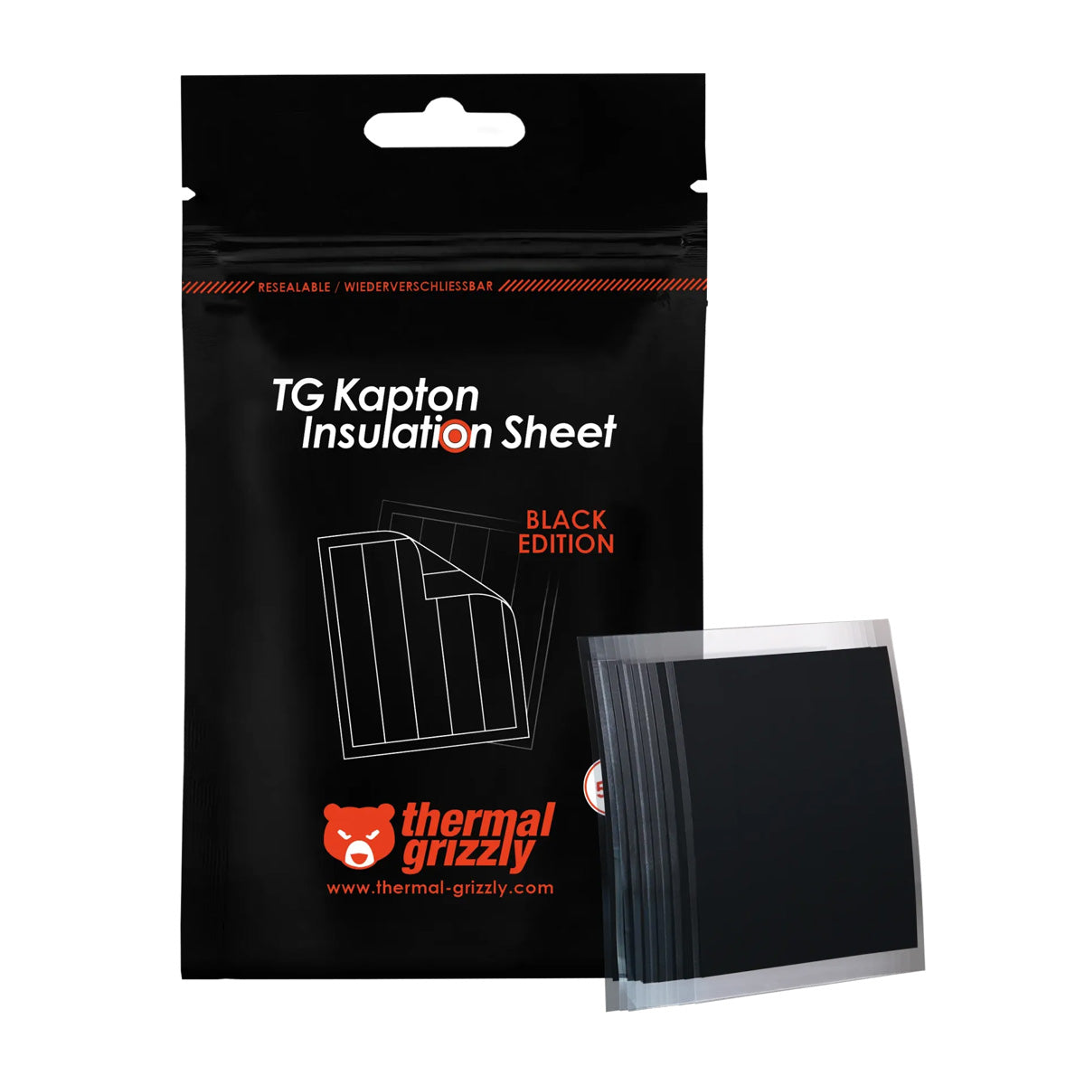 Thermal Grizzly Kapton Insulation Sheet - Black Edition