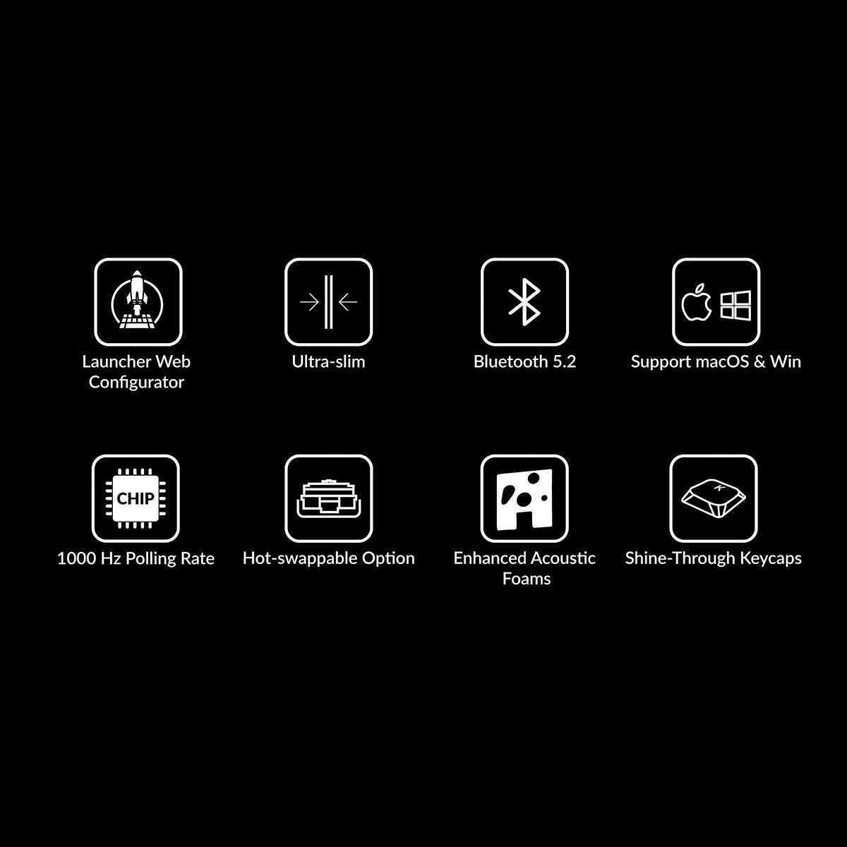 Keychron K1X TKL Low Profile RGB Wireless Mechanical Keyboard - K Pro Red Switch