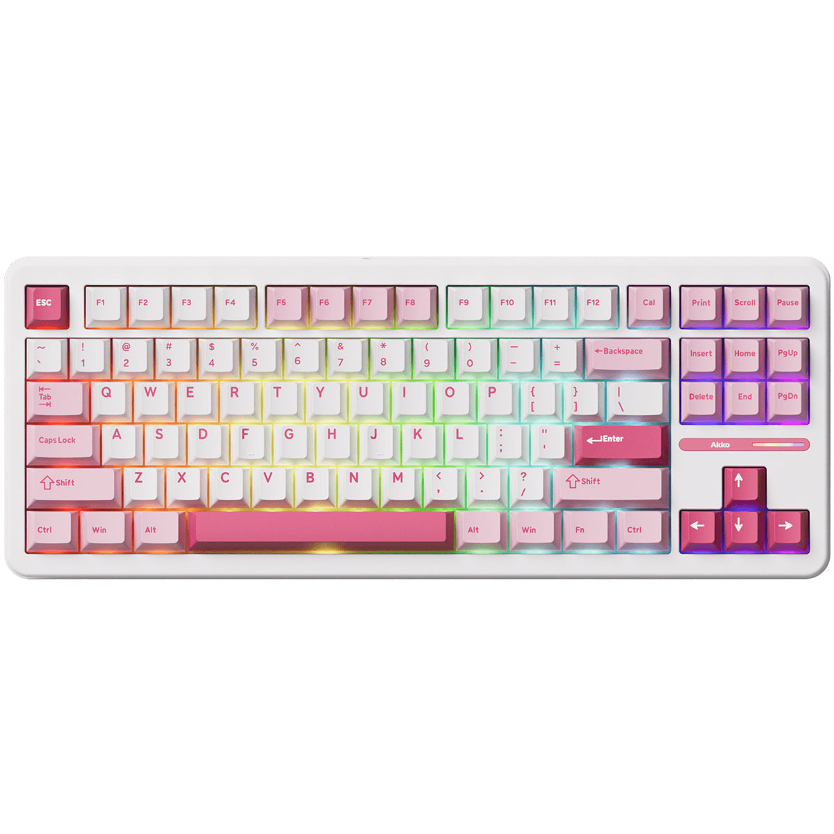 Akko Tac87 Prunus Lannesiana TKL RGB Wireless Mechanical Keyboard - Stellar Rose Switch