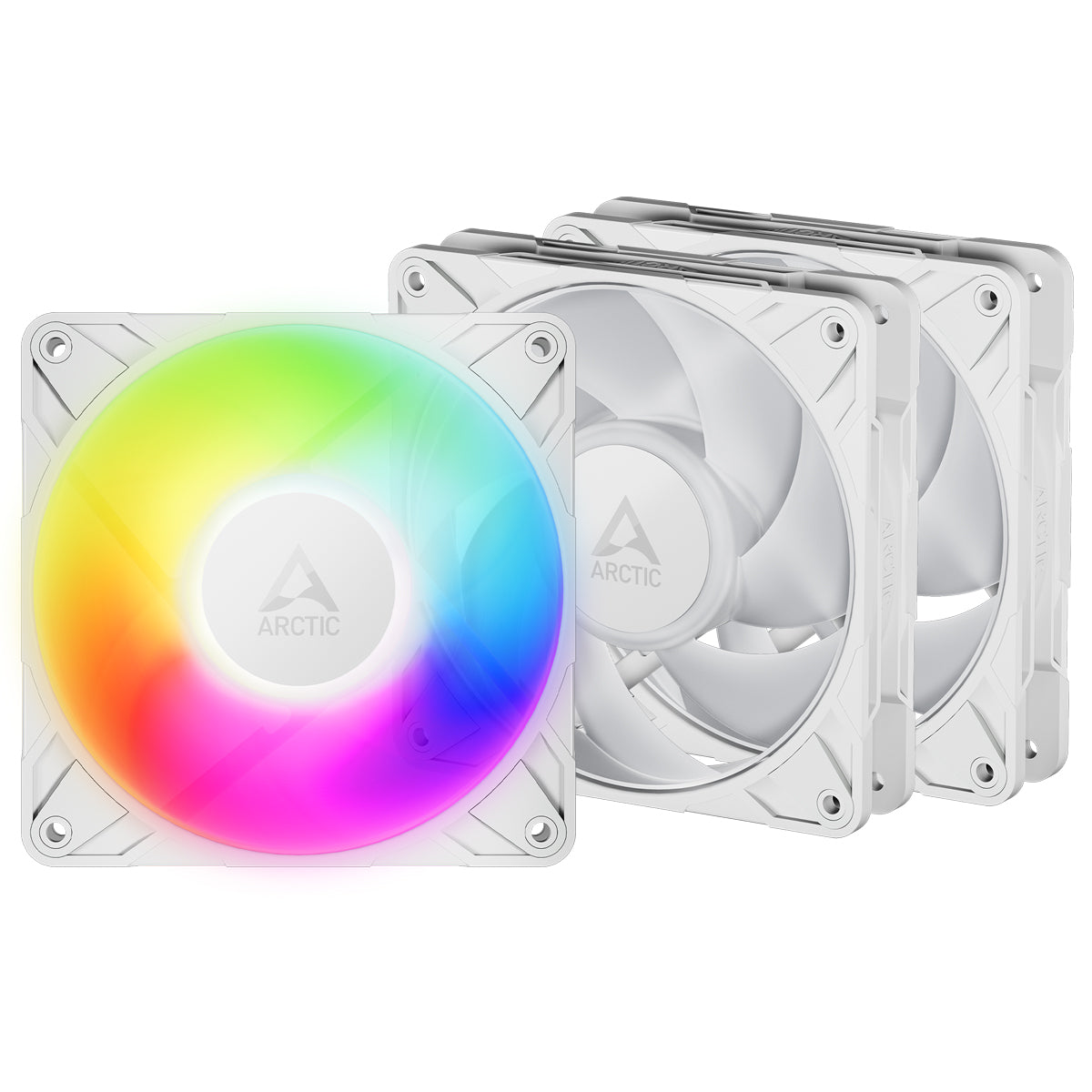 Arctic P12 PRO A-RGB 120mm Premium Cooling Fan - White - 3 Pack