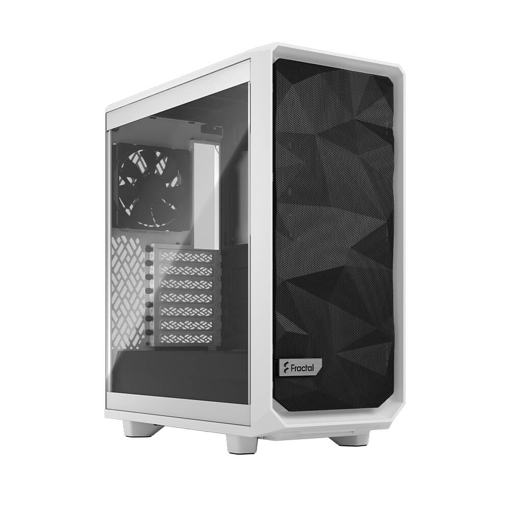 Fractal Design Meshify 2 Compact Mid Tower Case - White TG Clear Tint
