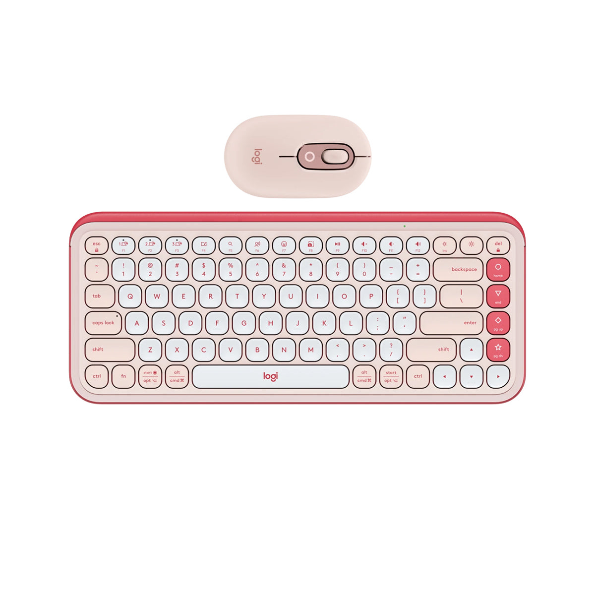 Logitech Pop Icon Wireless Bluetooth Keyboard and Mouse Combo - Rose