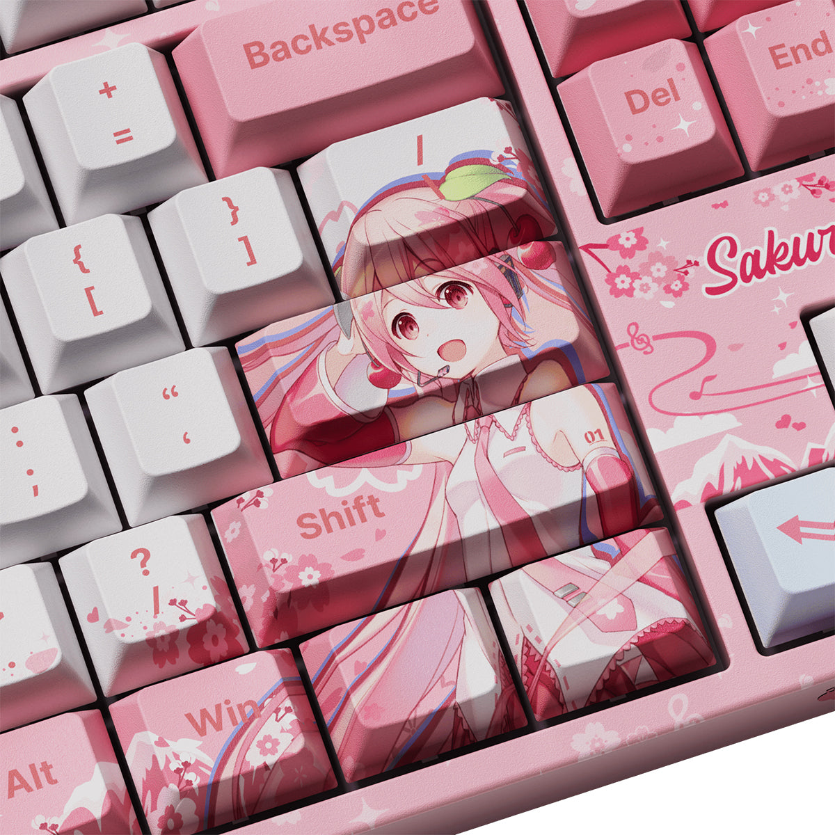Akko x Sakura Miku 5108B Plus Full-Size Wireless Mechanical Keyboard - Piano Pro Switch
