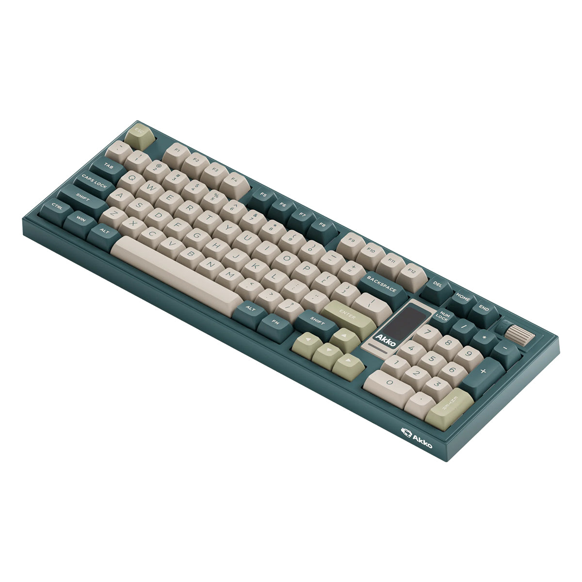 Akko 5098B Ink Green Compact 1800 LCD RGB Wireless Mechanical Keyboard - Ice Cream Pink Switch