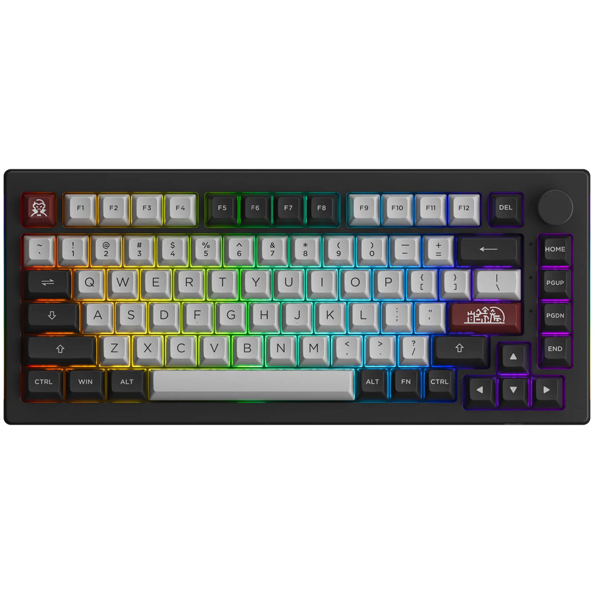 Akko 5075B Plus Dracula Castle Wireless RGB Mechanical Keyboard Hot-Swap Cream Yellow V3 Pro Switch