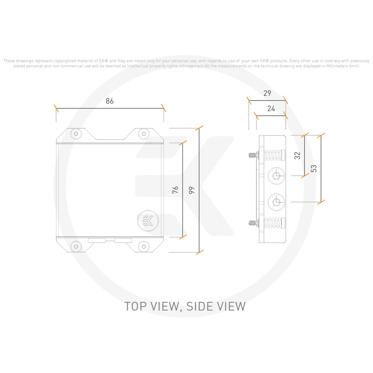 EKWB EK-Pro CPU WB AM5 Rack Ni + Inox