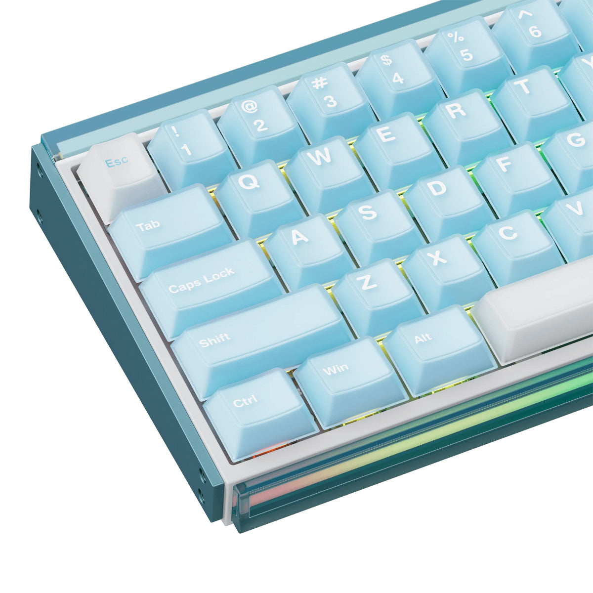 Akko RAY68-HE Blue & White 68% Wireless Hall-Effect Gaming Keyboard - AstroAim Switch