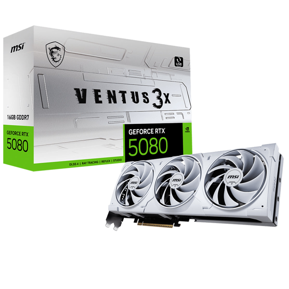 MSI GeForce RTX 5080 VENTUS 3X WHITE 16GB Graphics Card