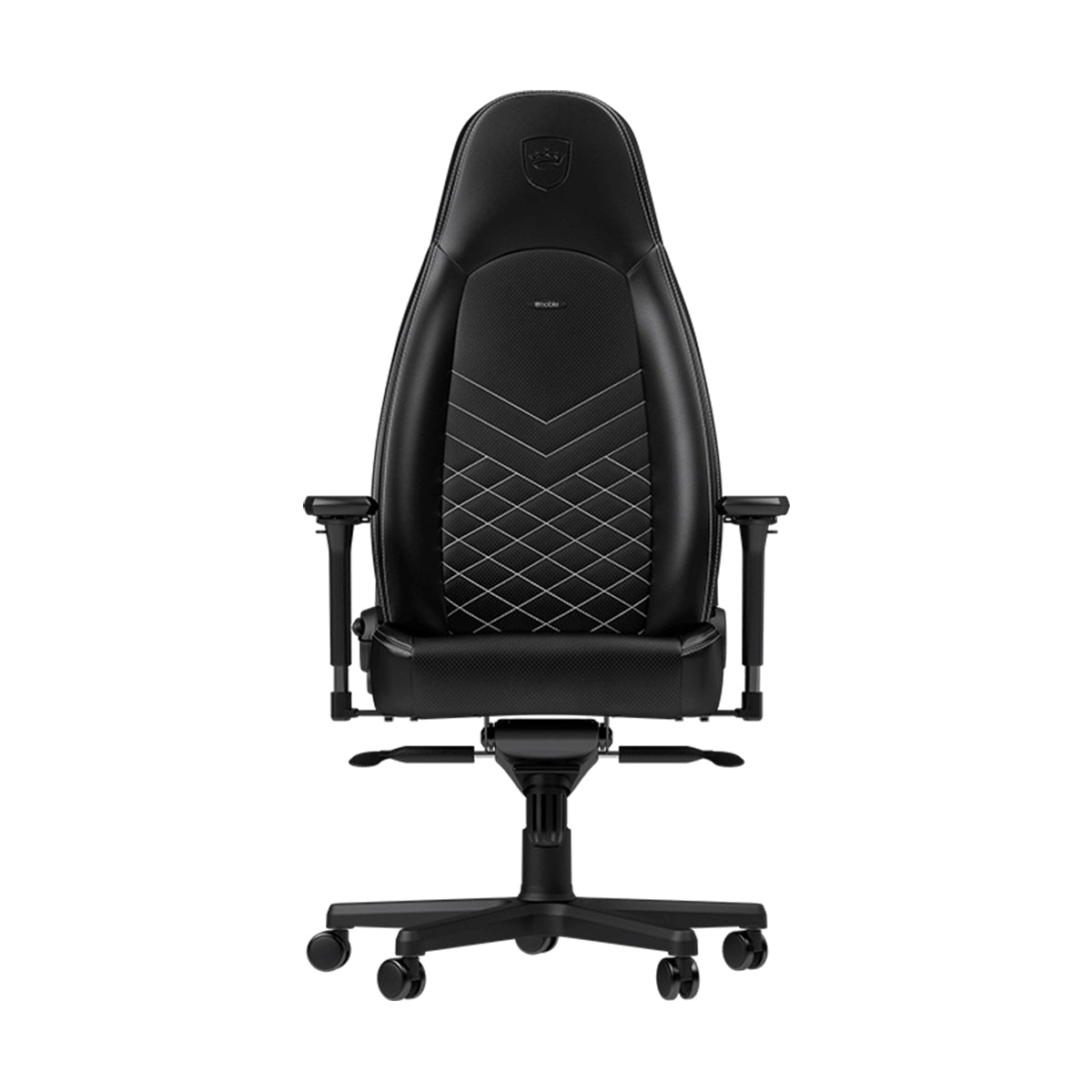 Noblechairs ICON Series Faux Leather Gaming Chair - Black/Platinum White - Showroom Demo Unit