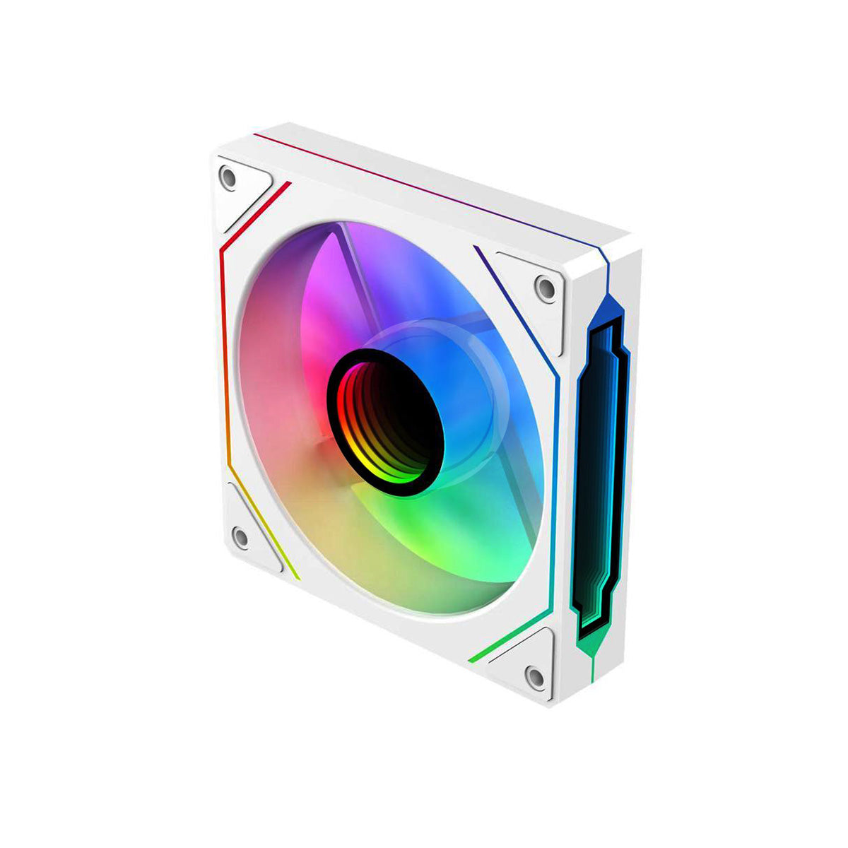 Sama YF1202 ARGB 120mm Infinity Mirror Reversed Fan OEM - White