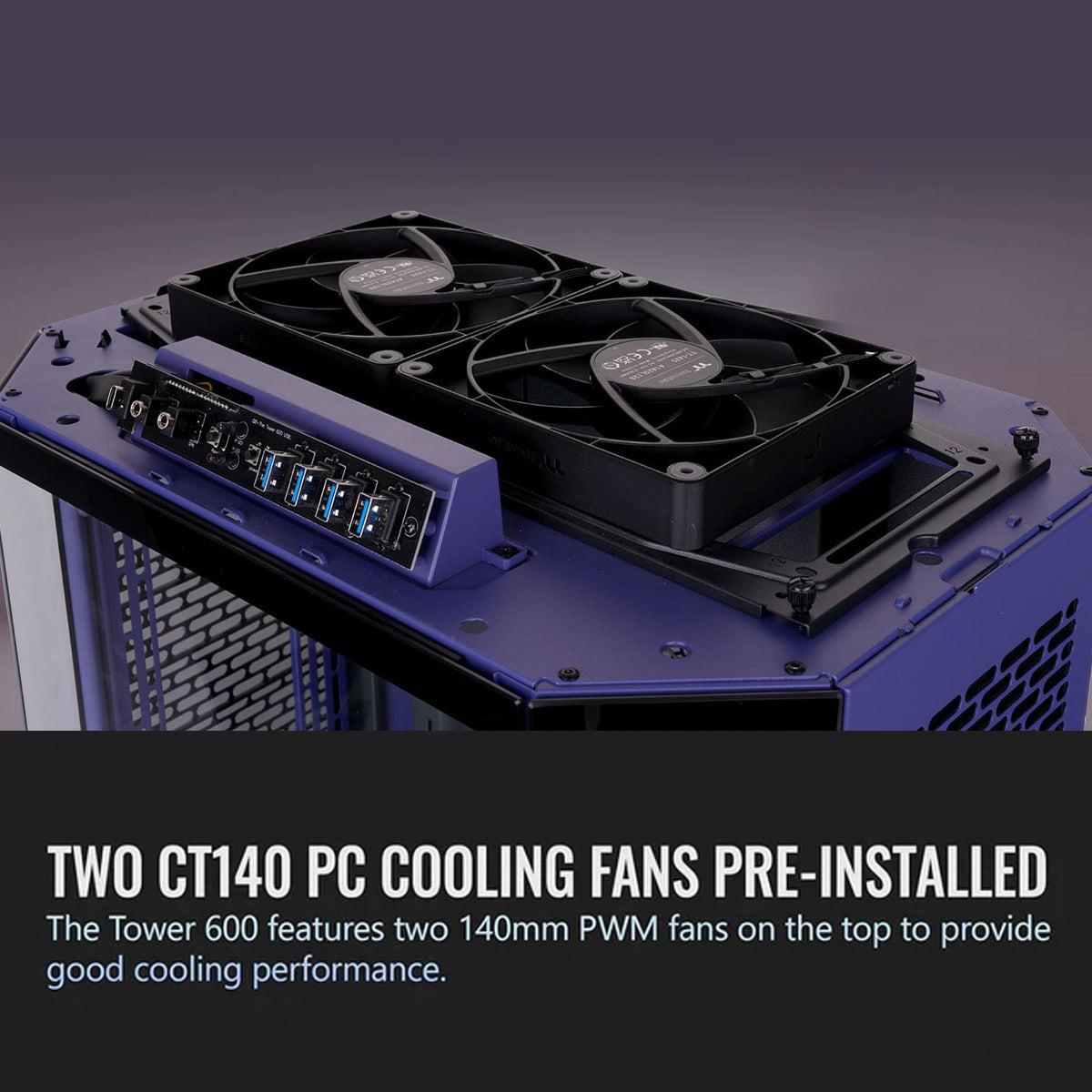 Thermaltake The Tower 600 Tempered Glass Mid Tower Case Future Dusk Edition