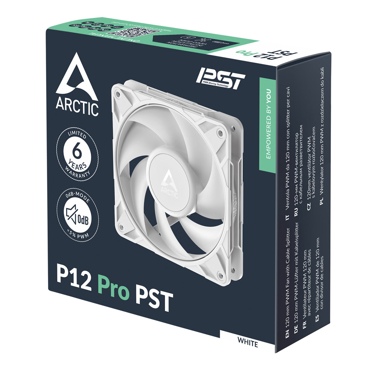 Arctic P12 PRO PST 120mm Premium Cooling Fan - White