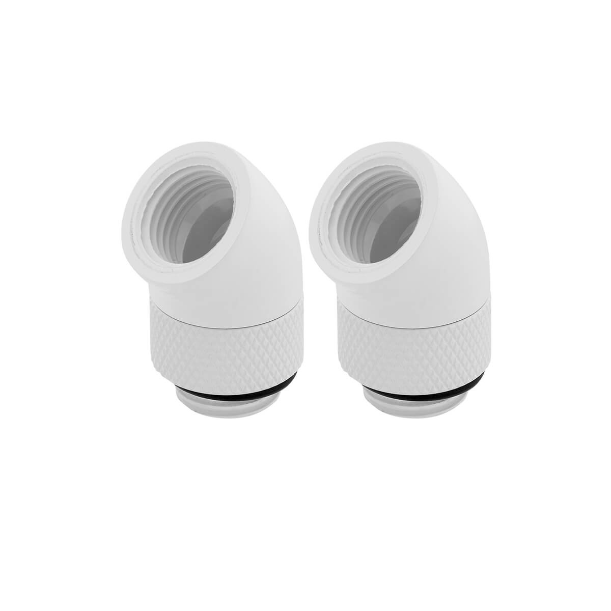Corsair Hydro X Series XF 45° Angled Rotary Adapter Twin Pack - White
