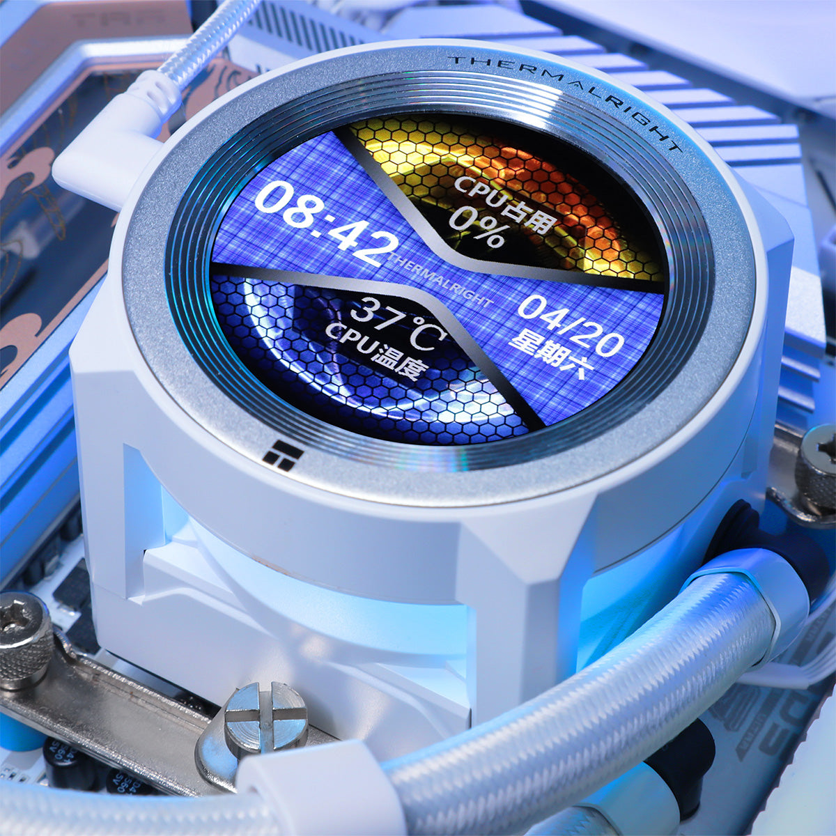 Thermalright Core Vision 360 White ARGB 360mm LCD AIO Liquid CPU Cooler