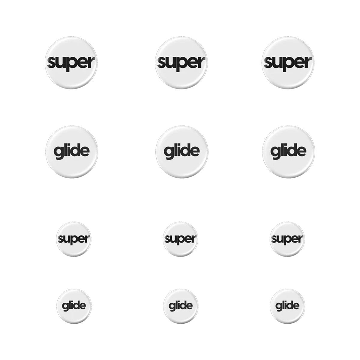 Pulsar Superglide Glass Mouse Skates Universal Dots White (6mm + 9mm) - Type-S