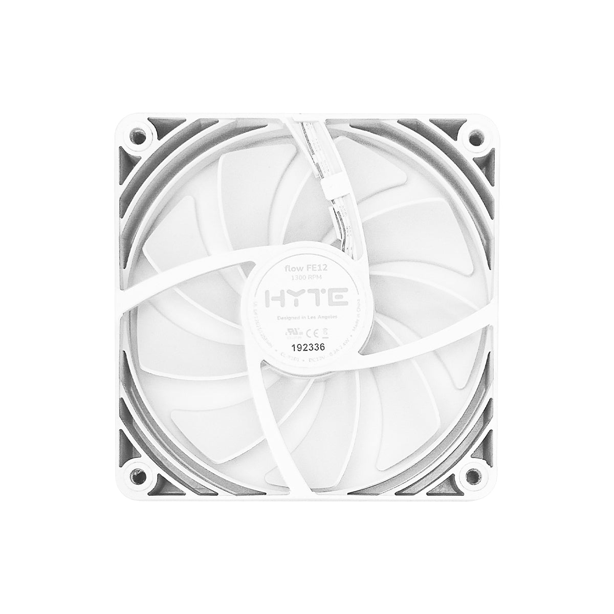 Hyte Flow FE 12 3-Pin 1300RPM Case Fan - OEM Packaging - WHITE