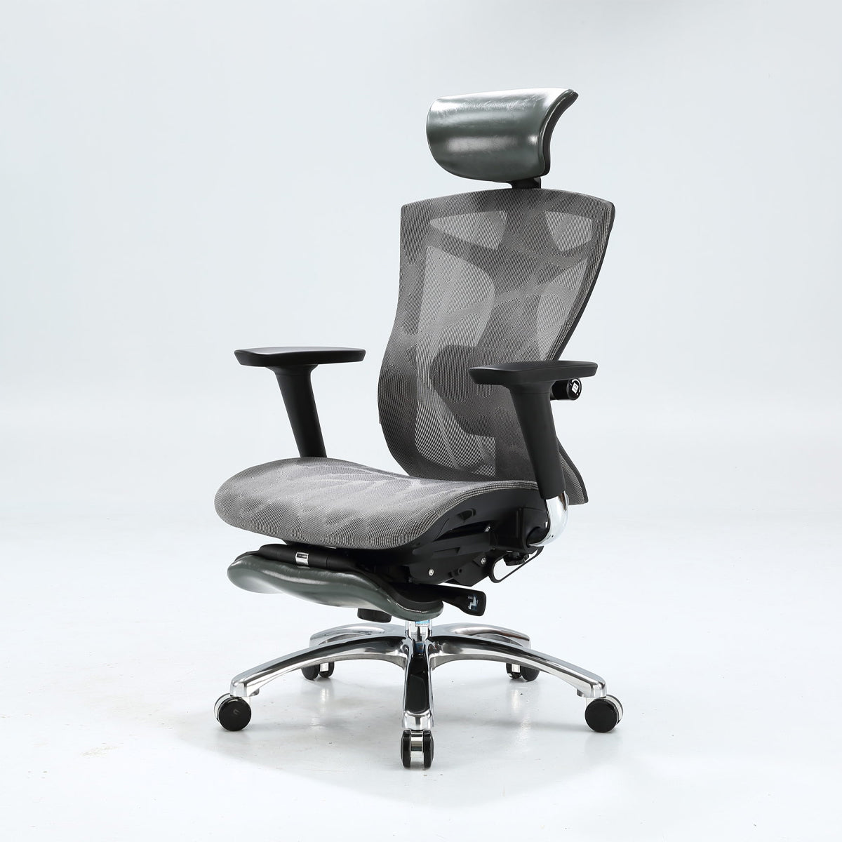 Sihoo V1 Ergonomic Office Chair - Dark Grey With Legrest