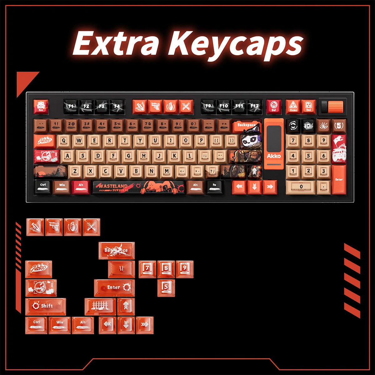 Akko 5098B Wasteland Survival Compact 1800 LCD RGB Wireless Mechanical Keyboard - Piano Pro V3 Switch