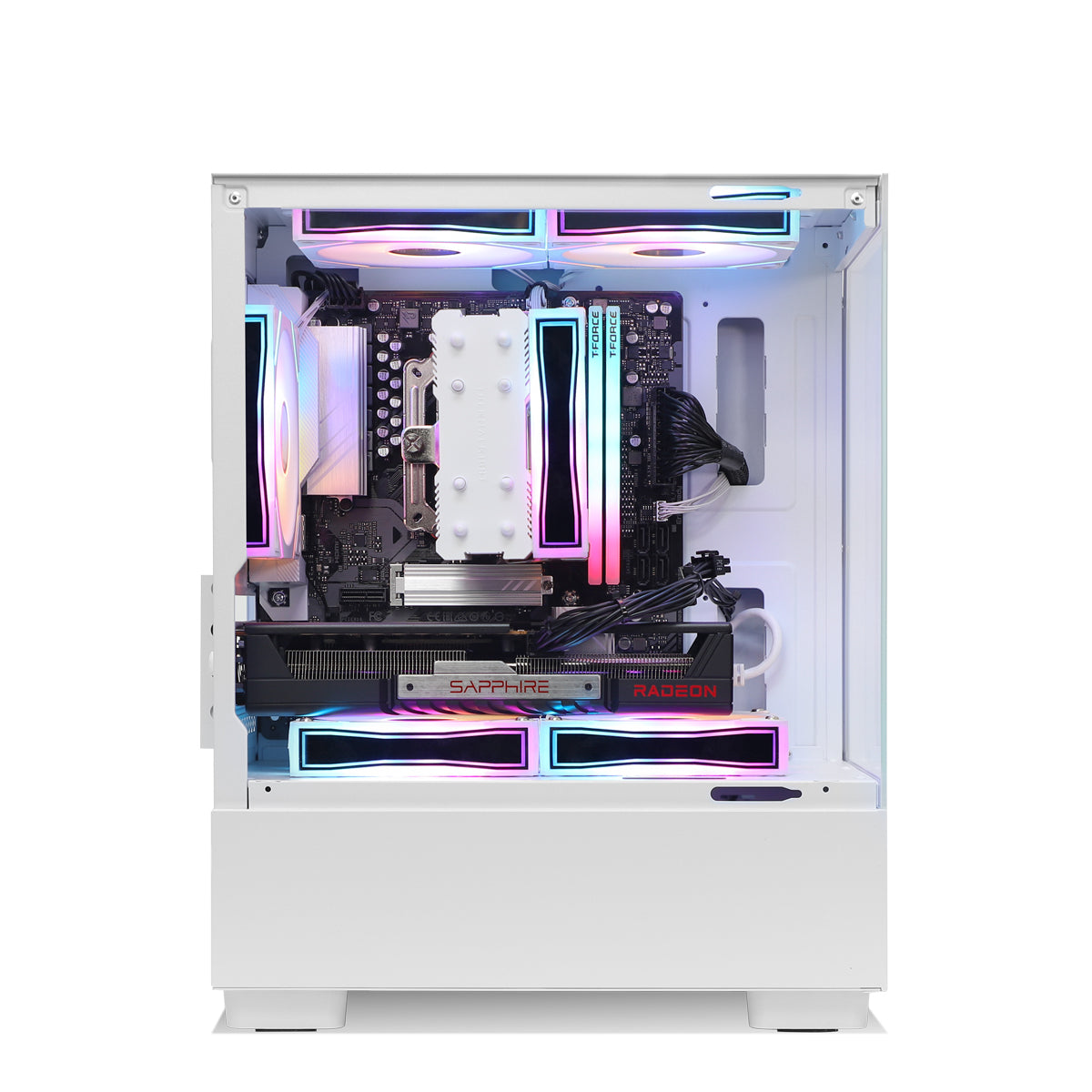 Qubit RR RX 9060 XT 8GB Ryzen 5 8400F Gaming PC - WHITE