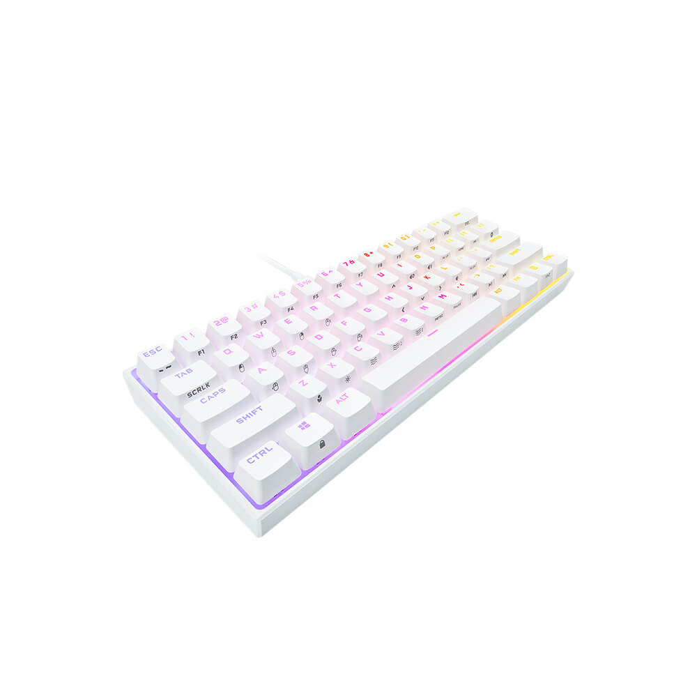 Corsair K65 RGB Mini 60% Mechanical Gaming Keyboard Cherry MX Speed - White