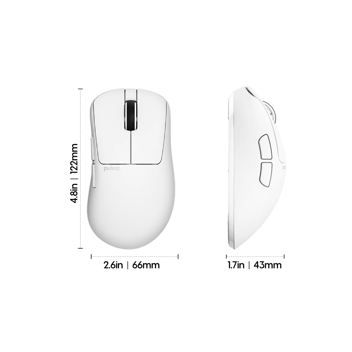 Pulsar Xlite CrazyLight Medium Wireless Gaming Mouse - Uyuni White