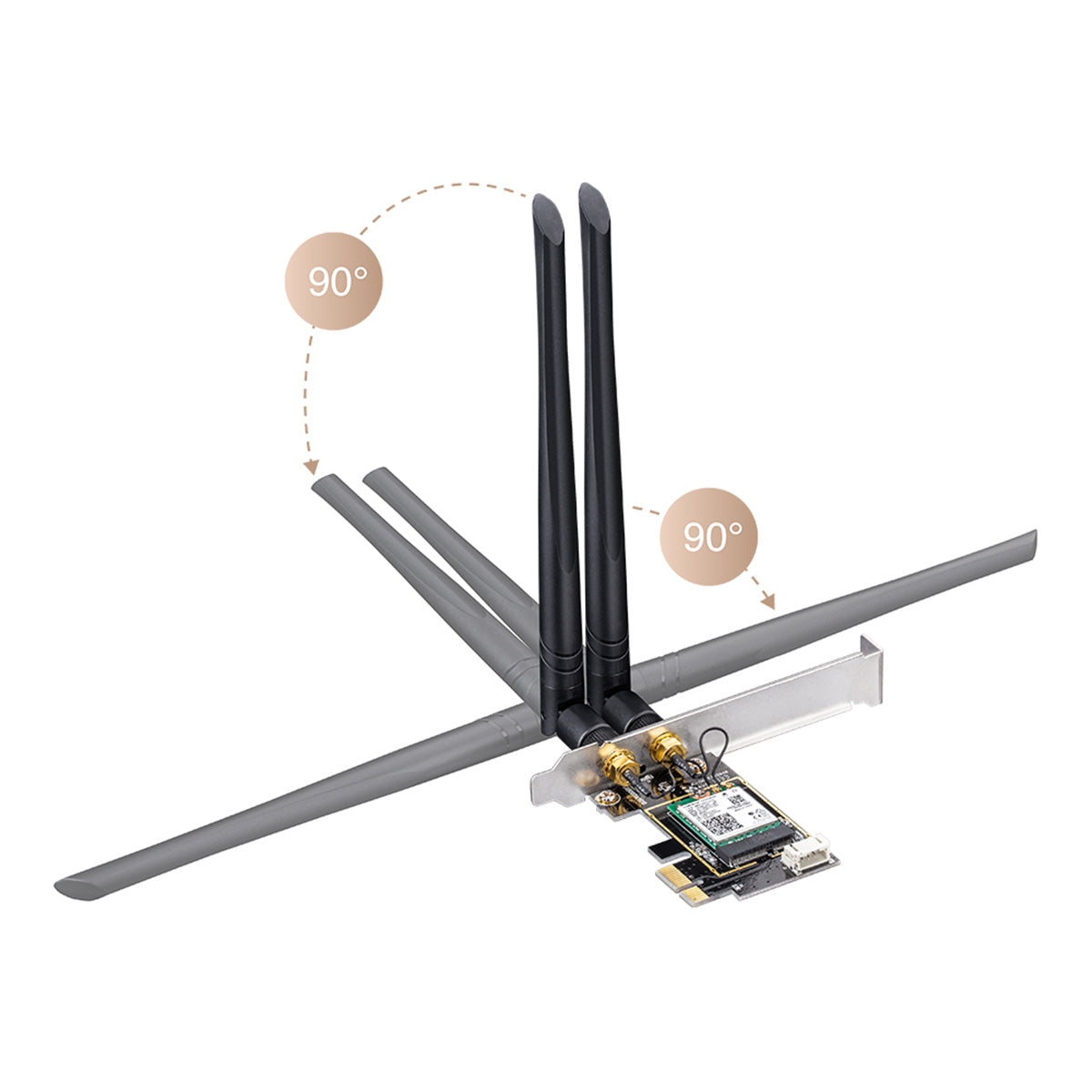 Cudy WE3000 AX5400 Tri-Band Wi-Fi 6 with Bluetooth 5.2 PCIe Adapter