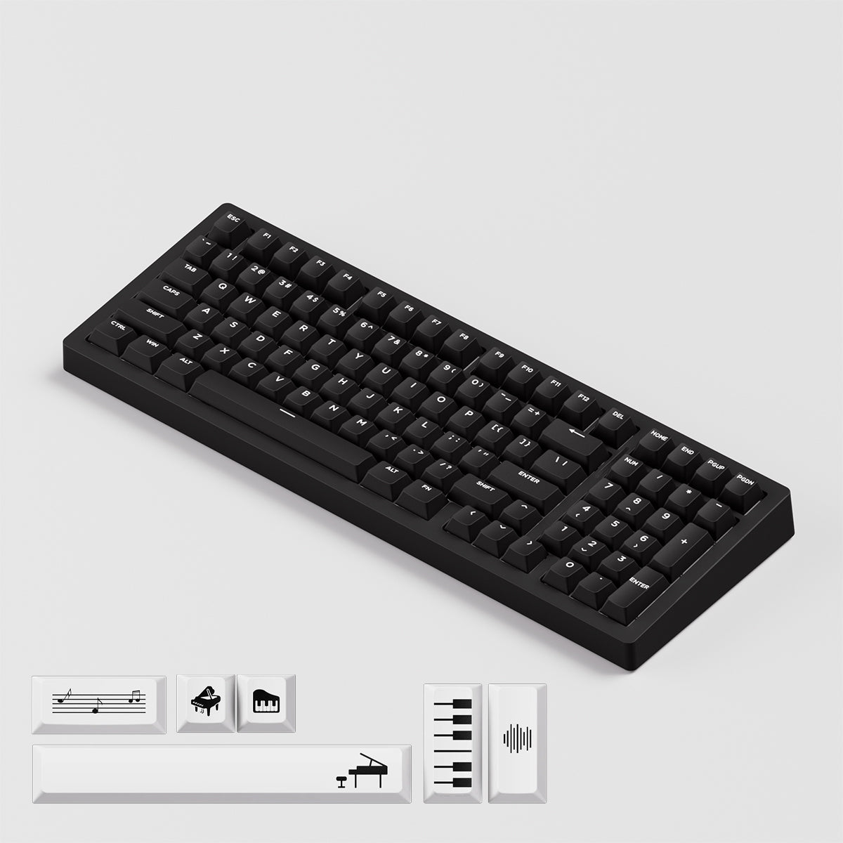 Akko Monsgeek M2 V5 VIA 96% Wireless Aluminium Mechanical Keyboard Black Piano - Stellar Rose Switch