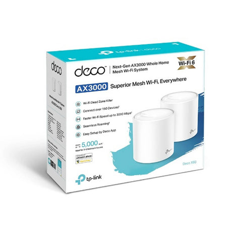 TP-Link Deco X60 AX3000 Whole Home Mesh Wi-Fi 6 System - 2 Pack
