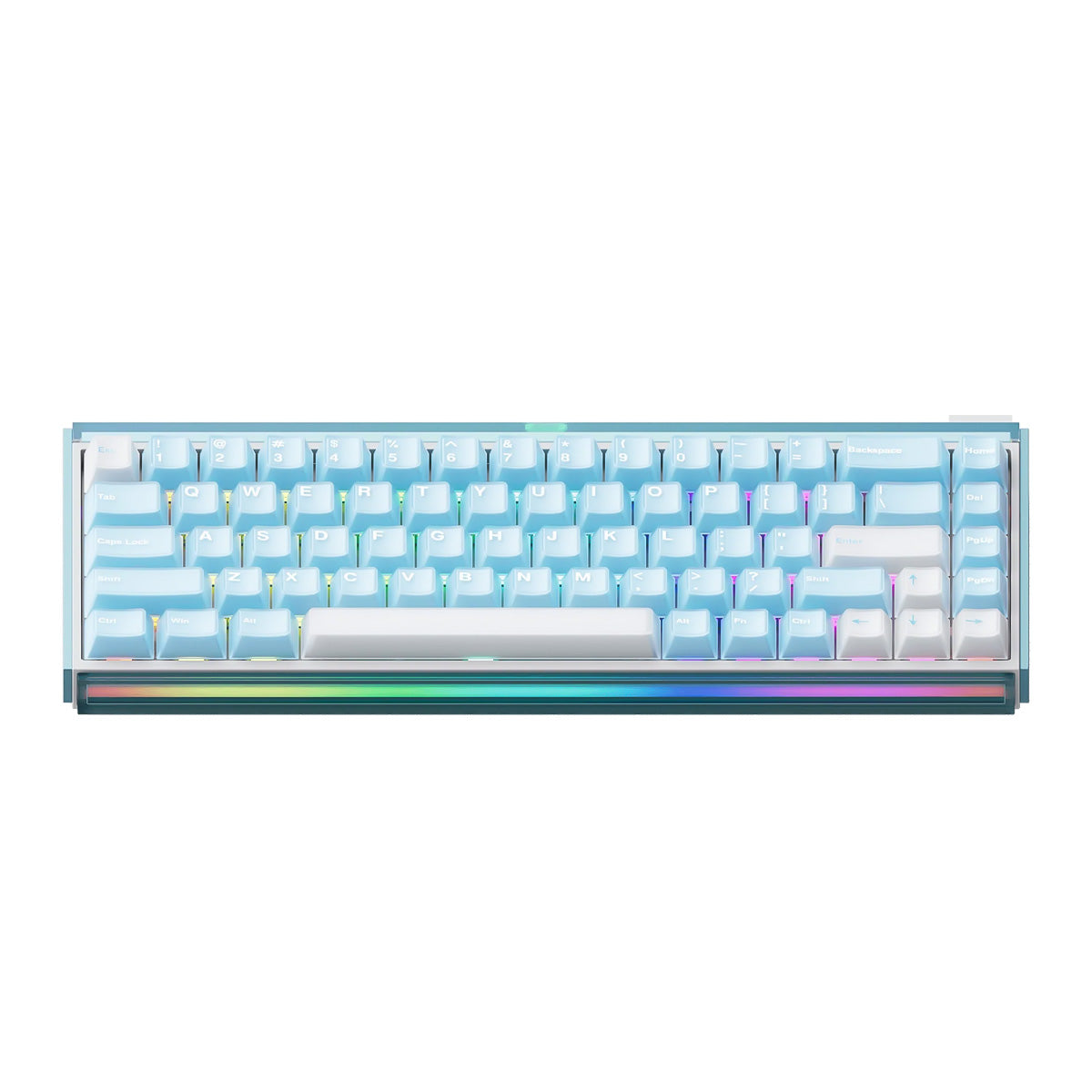 Akko RAY68-HE Blue & White 68% Wireless Hall-Effect Gaming Keyboard - AstroAim Switch