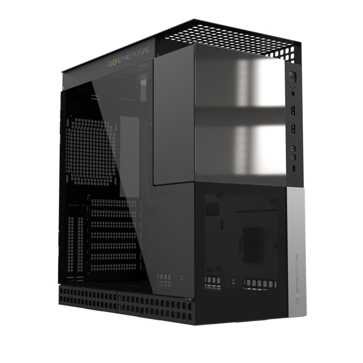 Geometric Future Model 4 Caliburn ATX Compact Case - Black Mirror