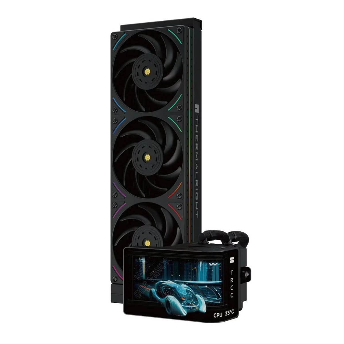 Thermalright Wonder Vision 360 UB ARGB 360mm LCD AIO Liquid CPU Cooler - Black