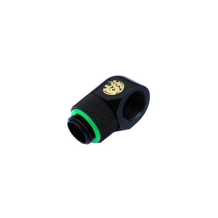 Bitspower Rotary 90-Degree Extender Fitting - Matt Black