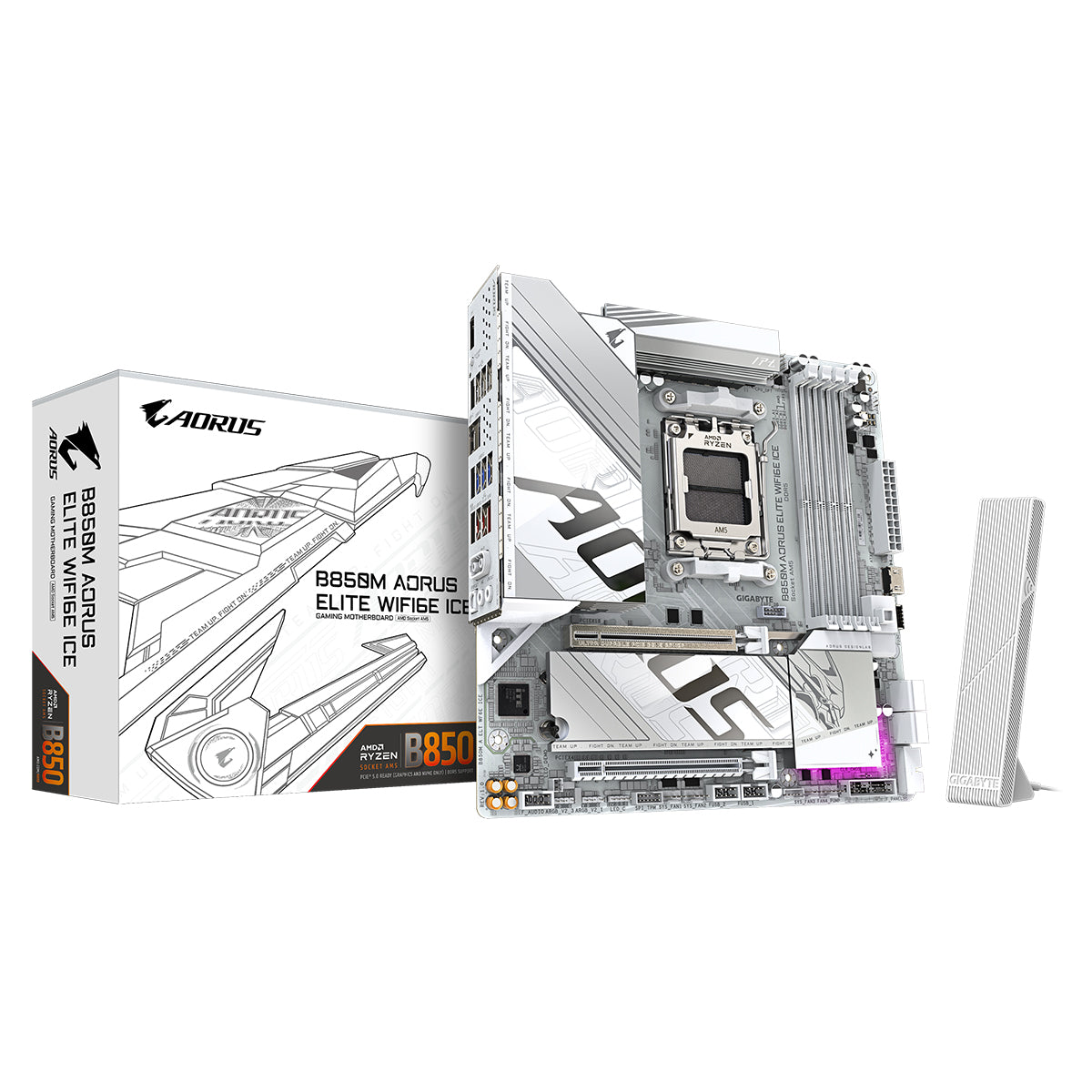 GIGABYTE B850M AORUS ELITE WIFI6E ICE mATX Motherboard