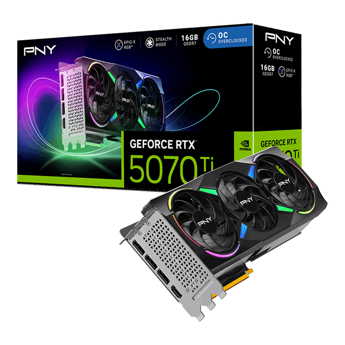 PNY GeForce RTX 5070 Ti ARGB EPIC-X 16GB Graphics Card
