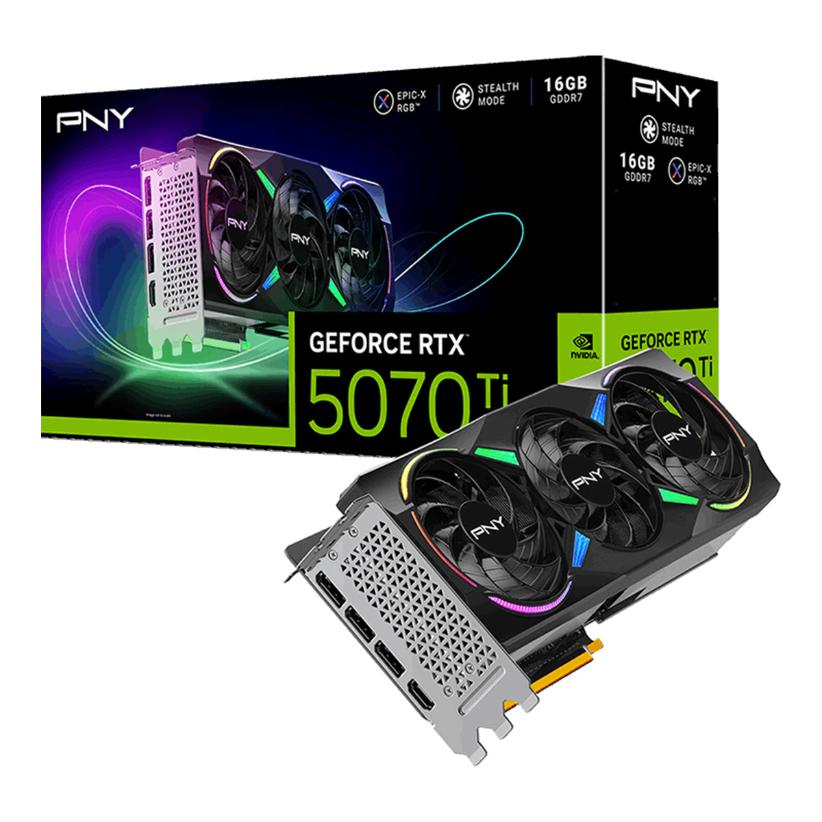 PNY GeForce RTX 5070 Ti ARGB EPIC-X OC 16GB Graphics Card