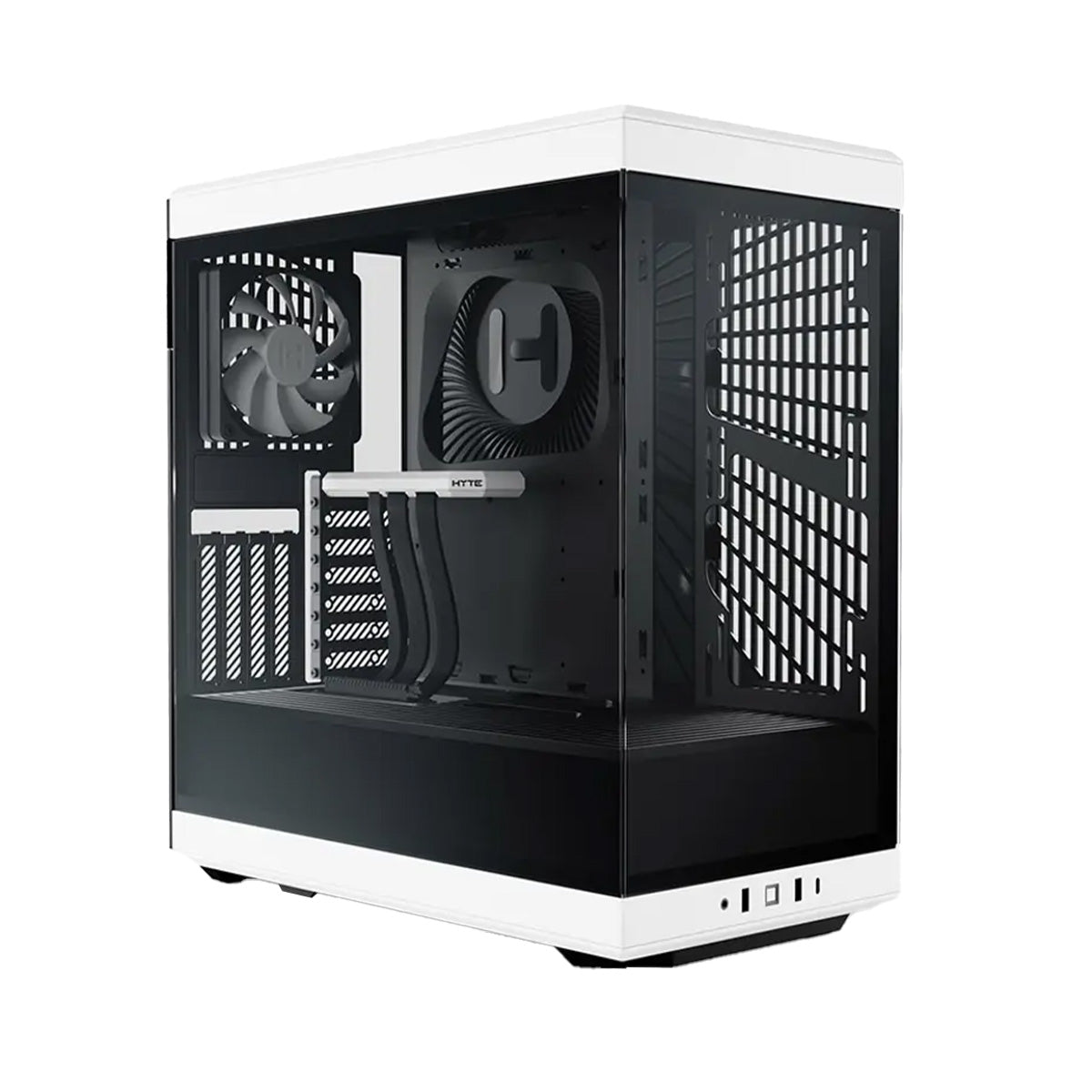 Hyte Y40 Tempered Glass Mid Tower Case - White and Black