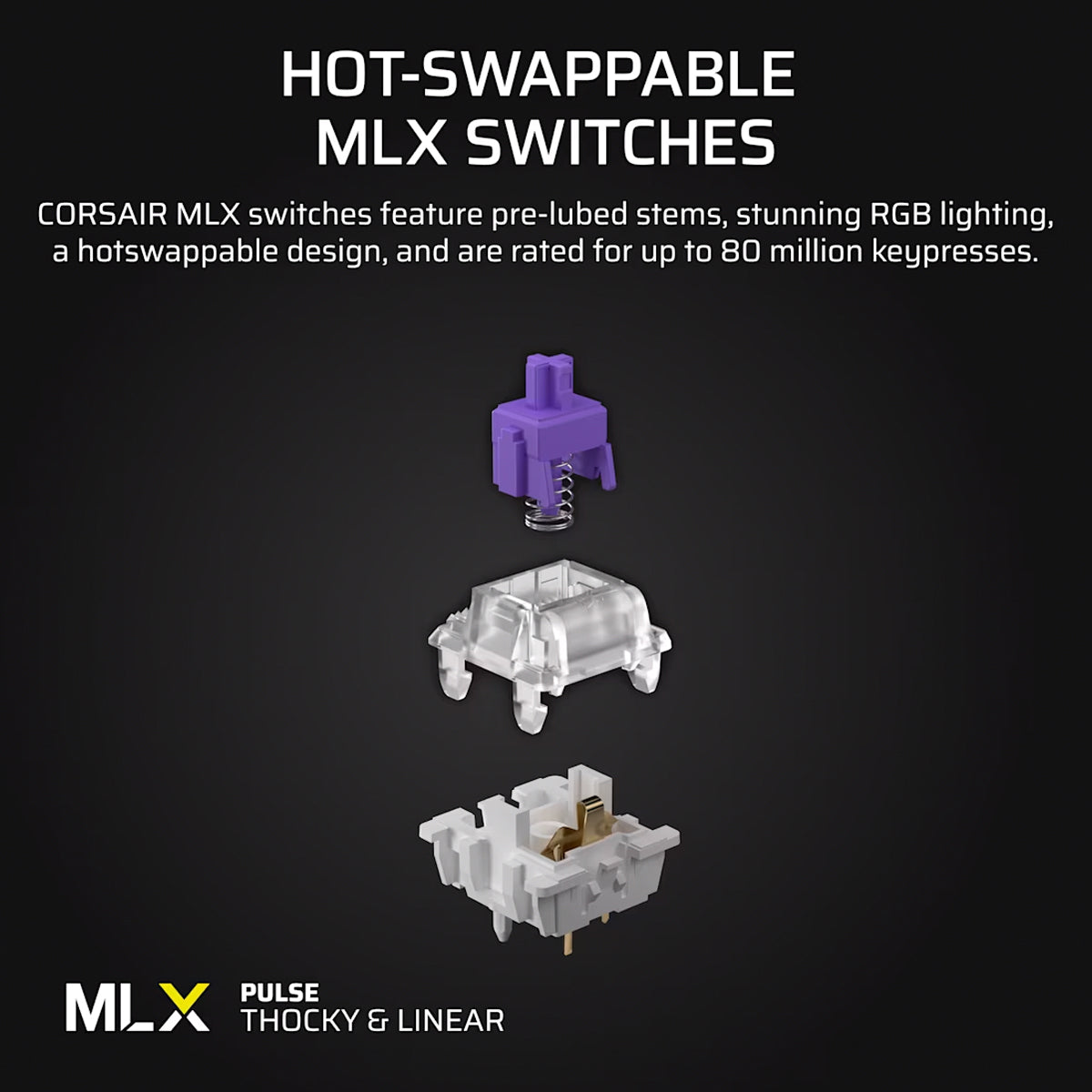 Corsair Vanguard LCD 96% Wired Mechanical Gaming Keyboard Black & White - MLX Pulse Linear Switches