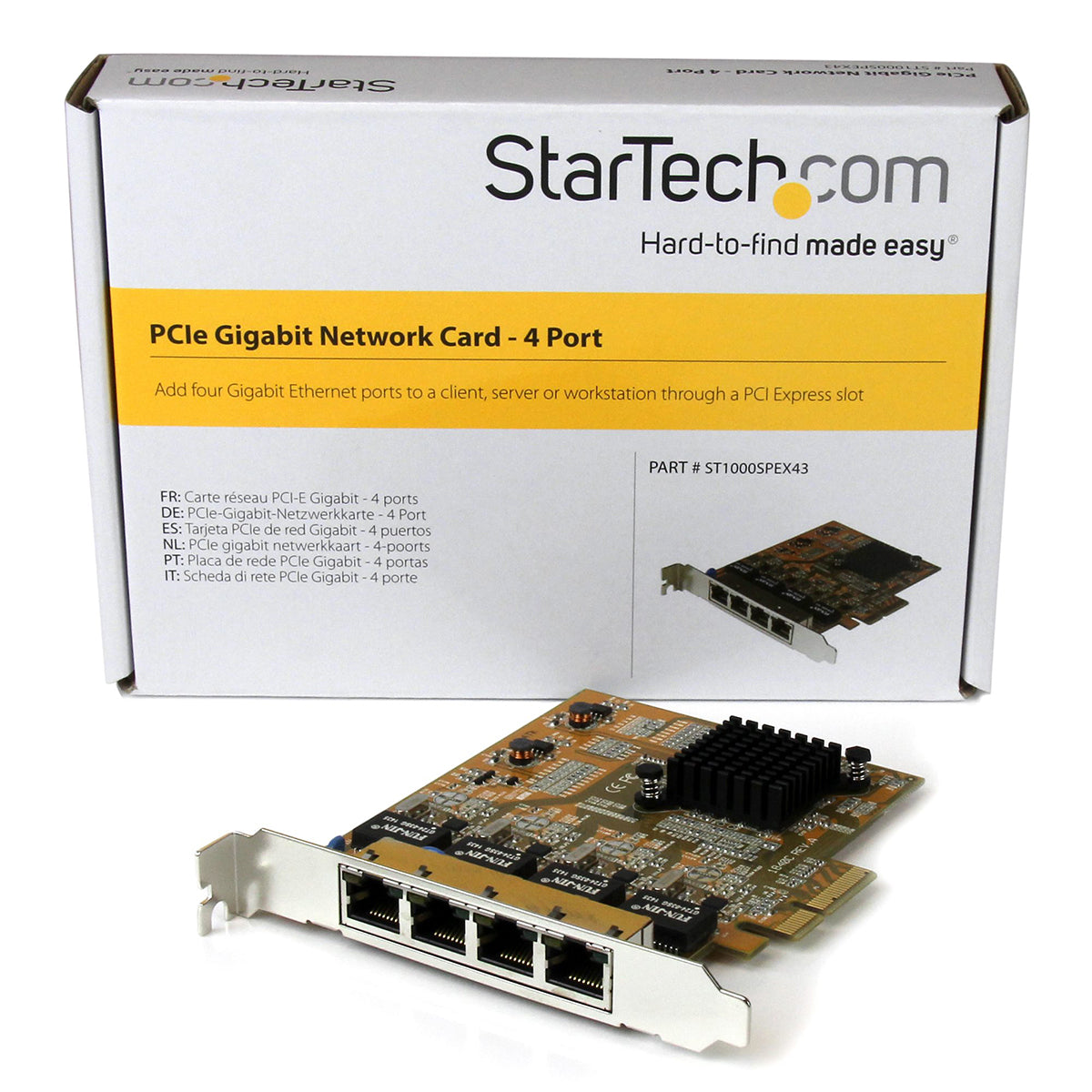 StarTech 4-Port PCIe Gigabit Network Adapter Card