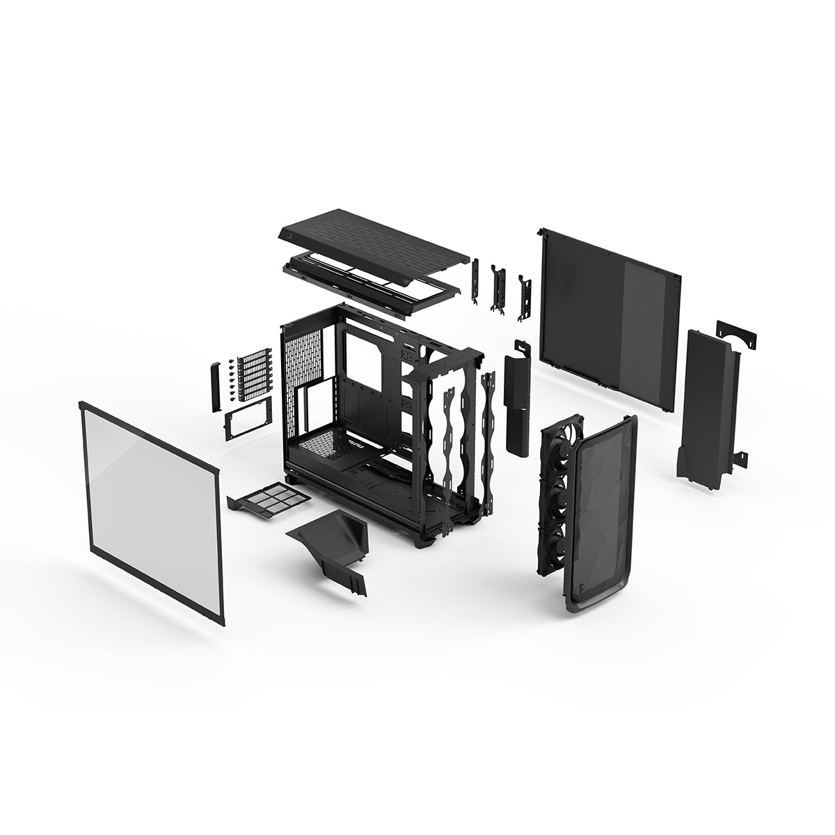 Fractal Design Meshify 3 XL Full Tower Case - Black TG Light Tint