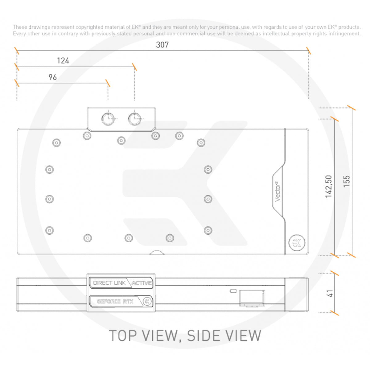 EKWB EK-Quantum Vector² Trio RTX 4090 D-RGB ABP Set - Nickel + Plexi