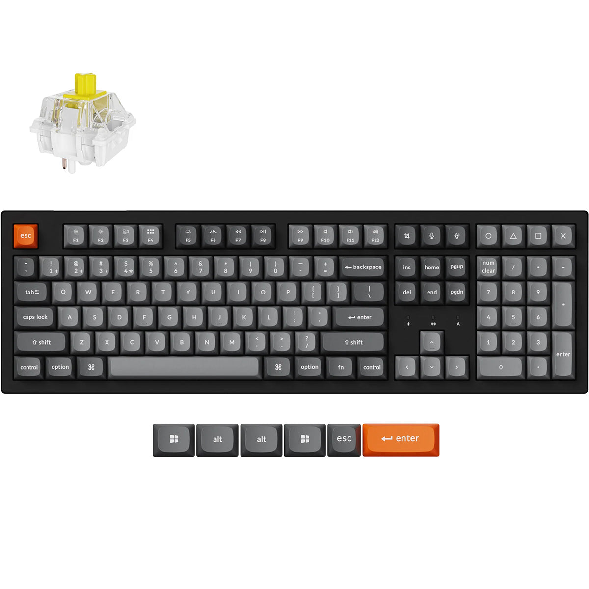 Keychron K10 Max Full Sized RGB Wireless Mechanical Keyboard - Super Banana Switch