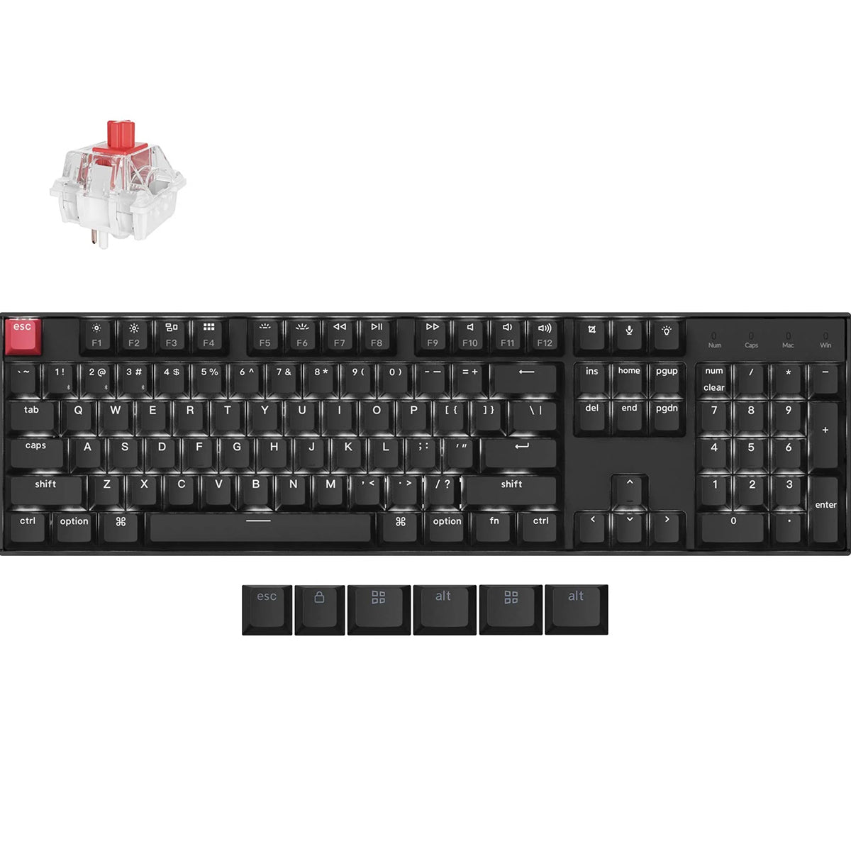 Keychron K10X Full Sized Wireless Mechanical Keyboard - K Pro Red Switch