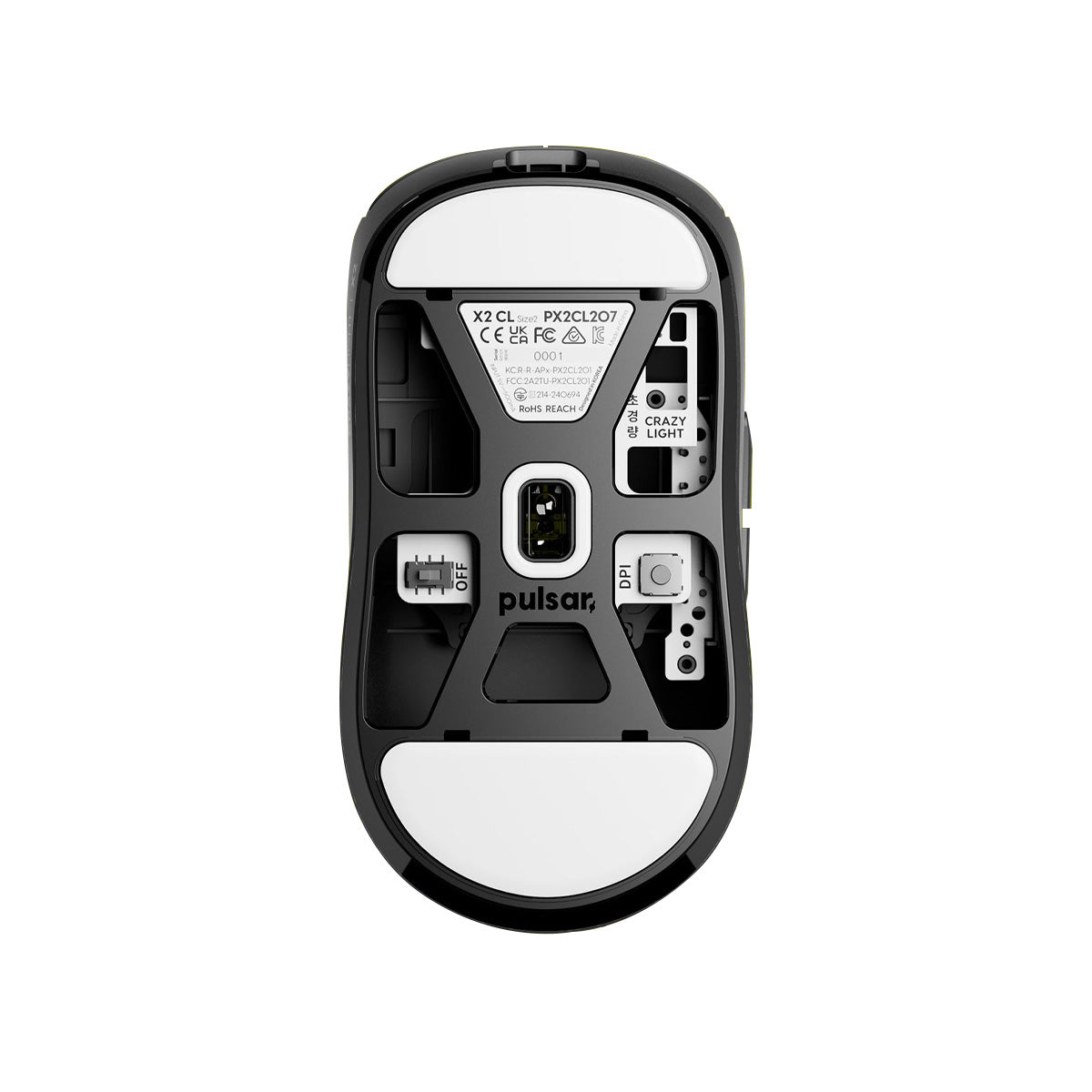 Pulsar X2H CrazyLight Medium Wireless Gaming Mouse - Jet Black