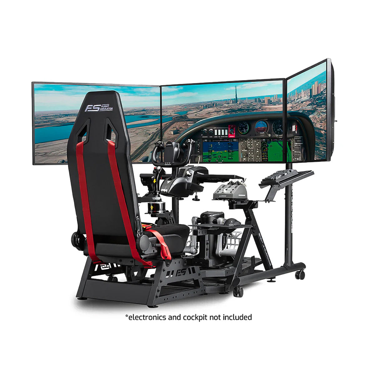 Next Level Racing NLR-R010 Round Tube Free Standing Triple Monitor Stand