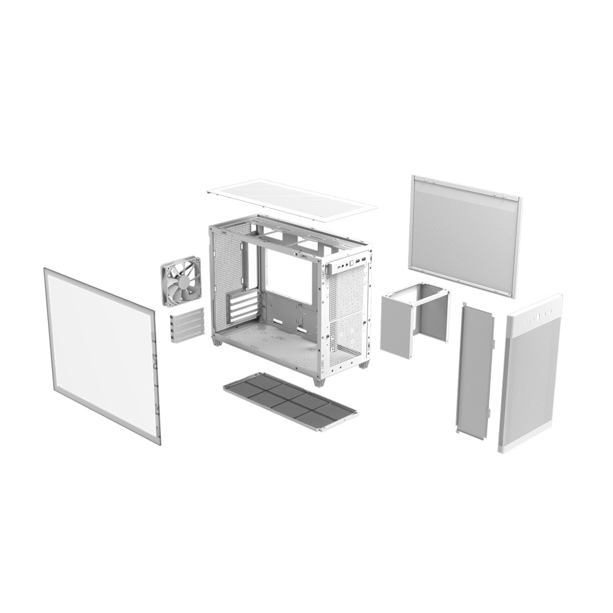 ASUS Prime AP201 Tempered Glass mATX Case - White