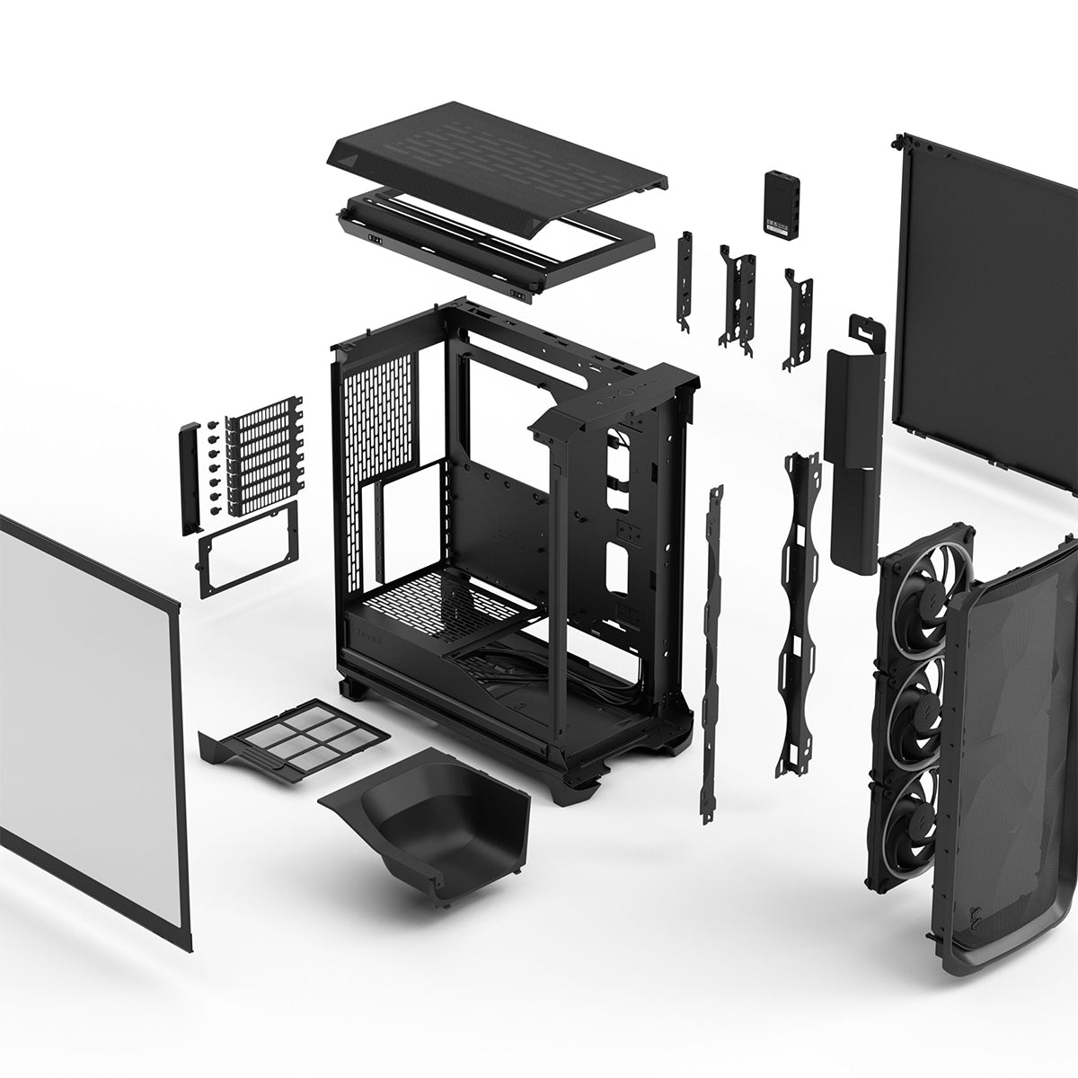 Fractal Design Meshify 3 Ambience Pro RGB Mid Tower Case - Black TG Light Tint