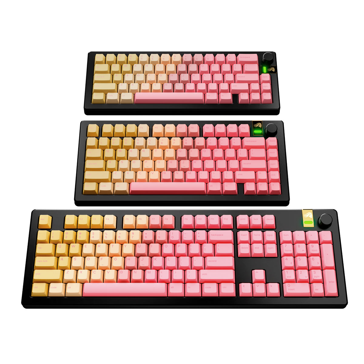 Glorious GPBT Gradient Keycaps - Grapefruit