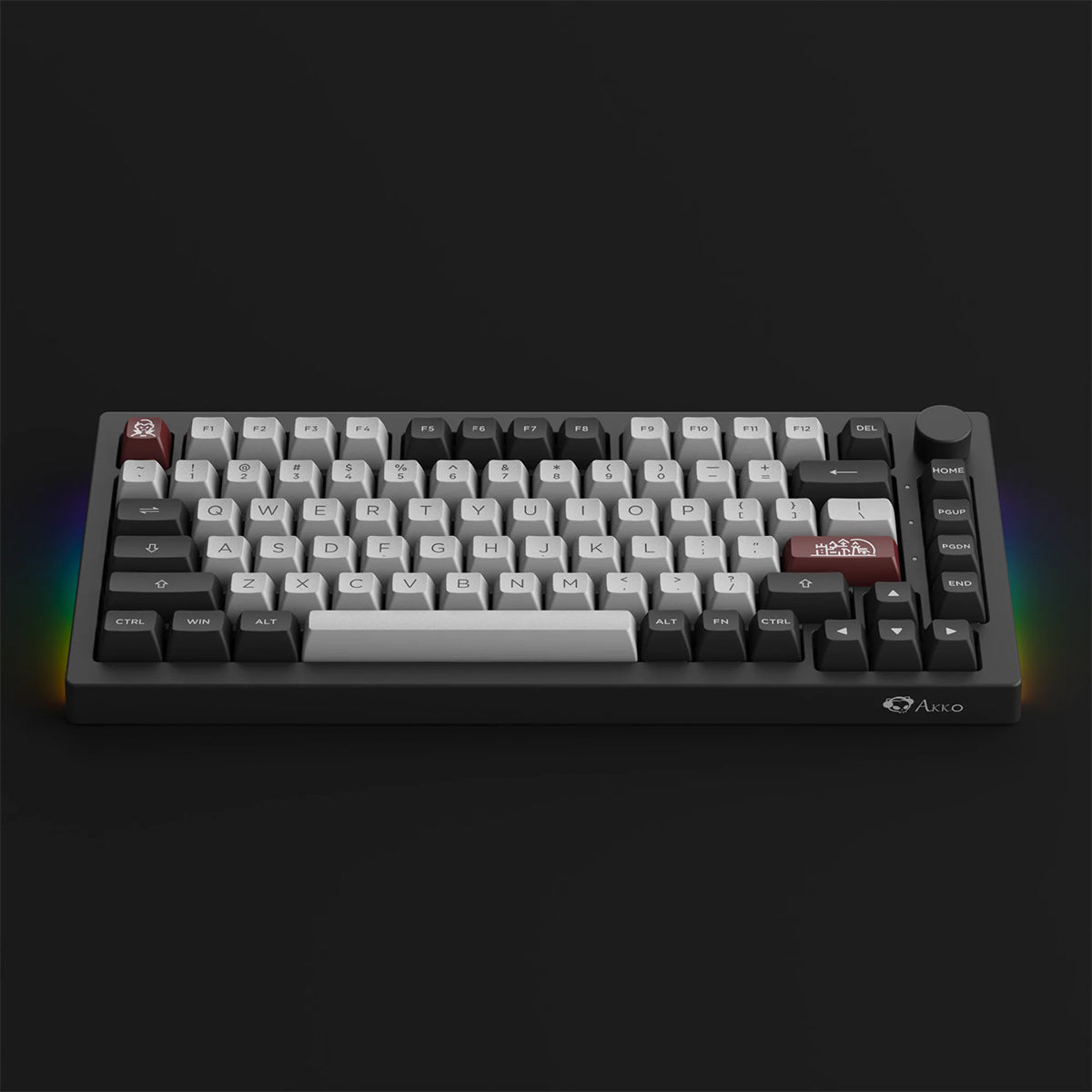 Akko 5075B Plus Dracula Castle Wireless RGB Mechanical Keyboard Hot-Swap Cream Yellow V3 Pro Switch