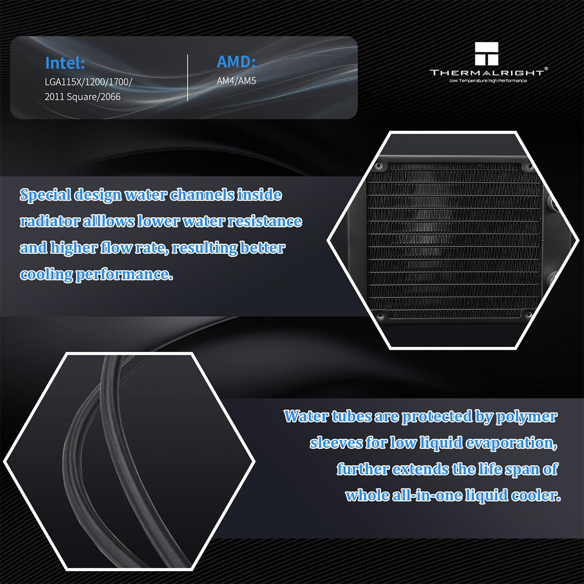 Thermalright Aqua Elite 240 Black ARGB V3 240mm AIO Liquid CPU Cooler