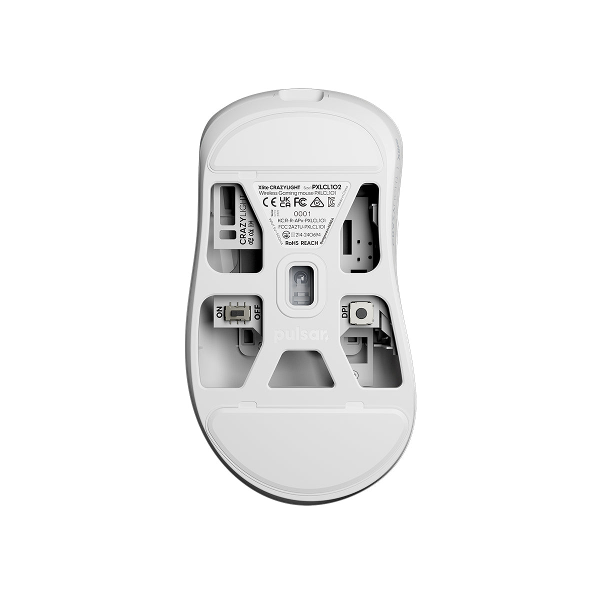 Pulsar Xlite CrazyLight Wireless Gaming Mouse - Uyuni White